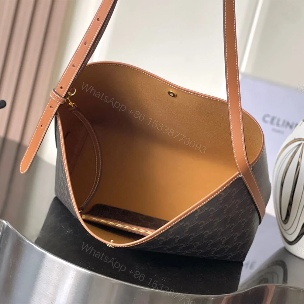 View 8 of Celine SOFT SHOPPER BAG IN Triomphe Canvas and Calfskin