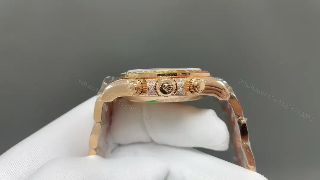View 4 of Rolex Daytona Rainbow Everose Gold replica 40MM Oyster Bracelet Edition RG-DAYTONA-RAINBOW-EVEROSE-OYSTER-40