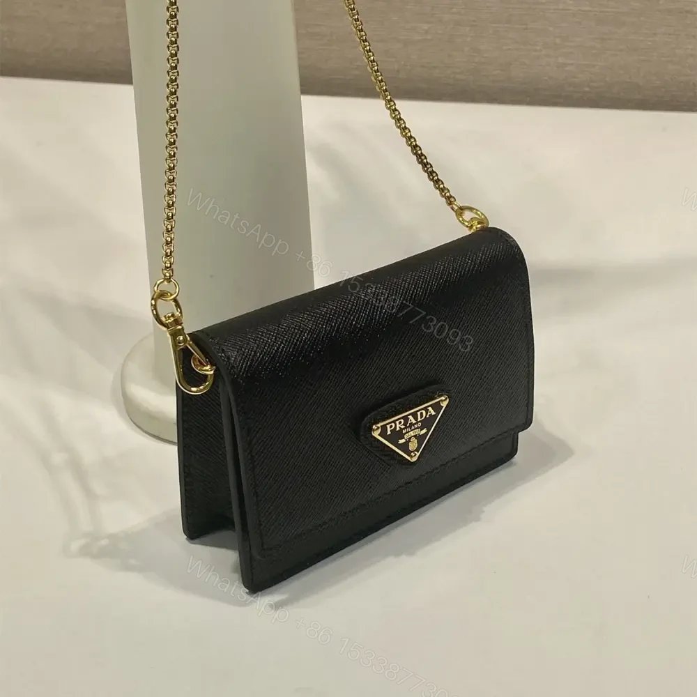 View 4 of 高仿Prada*1MR034金屬鏈條包黑色Mini款