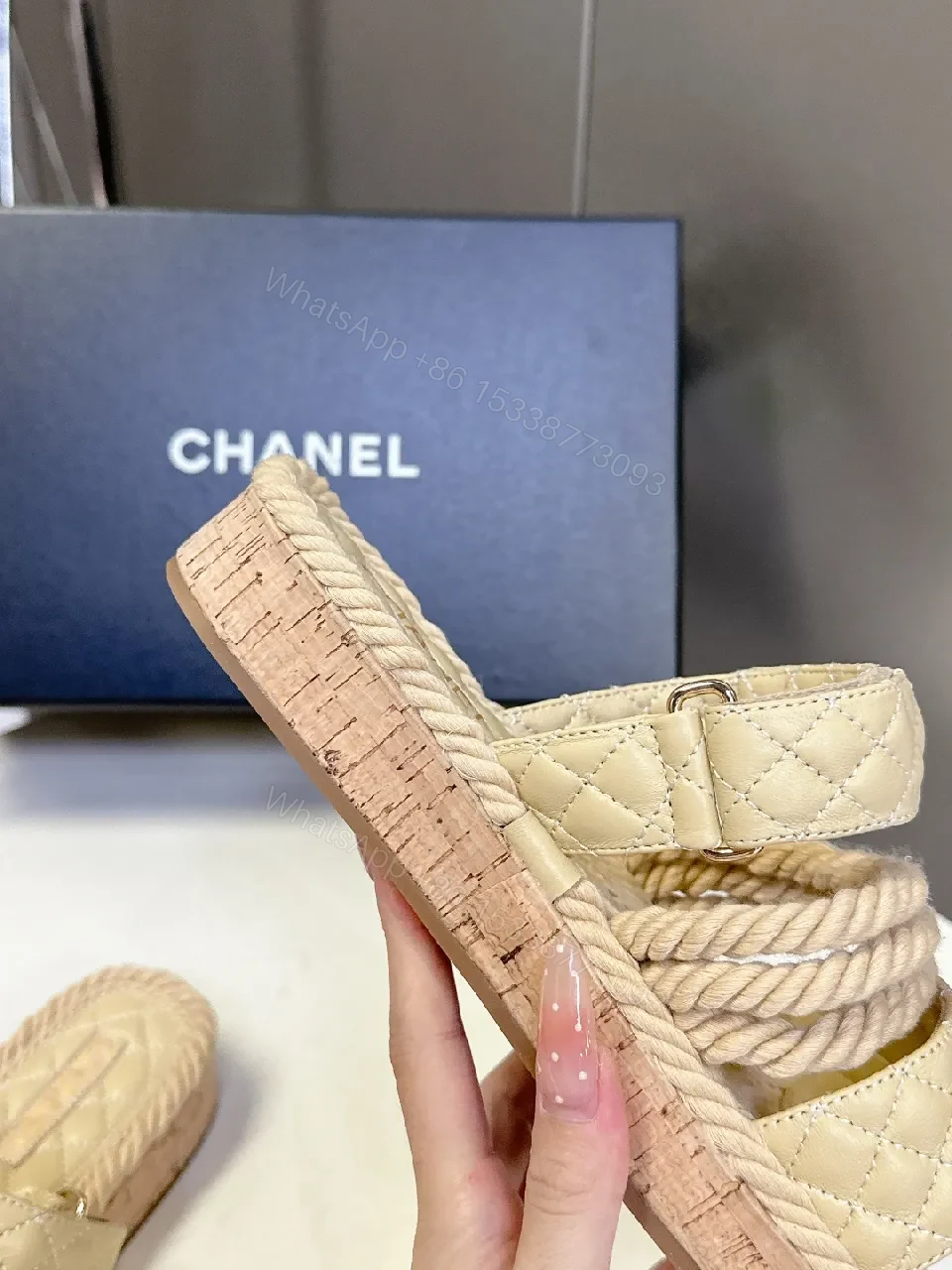 View 6 of Quilted Sandal with Rope Detail – Elevated Summer Style