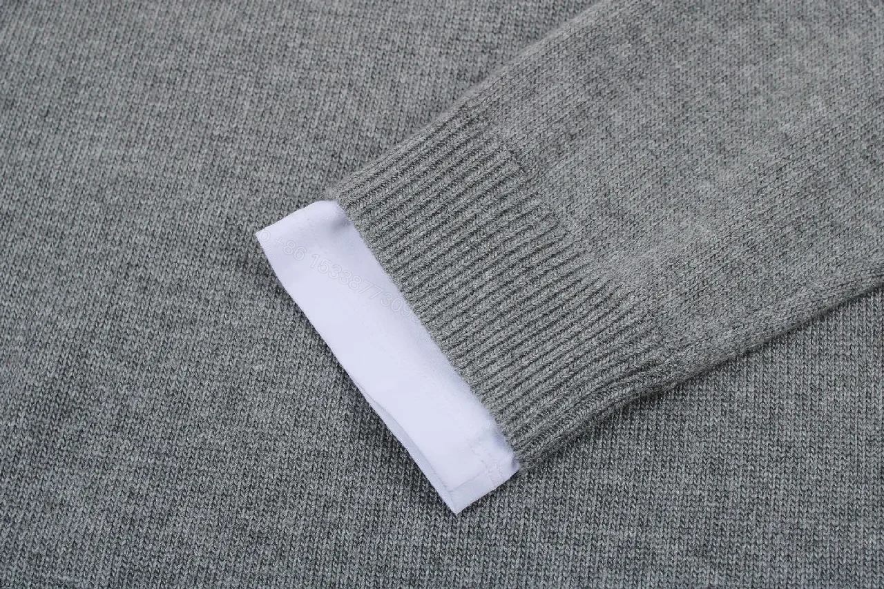 View 8 of Soft-Knit V-Neck Layer: Textured Weave Knit Sweater with Underlayer Contrast