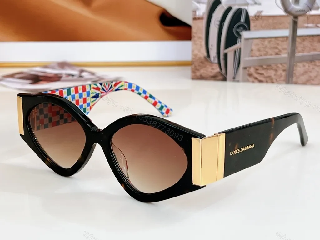View 7 of Oversized Cat-Eye Sunglasses: Black, Gold Accents, Designer-Inspired