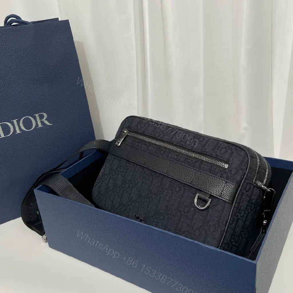 View 3 of Monochrome Canvas Crossbody — Textured, Zip Pocket, VersatileCarry