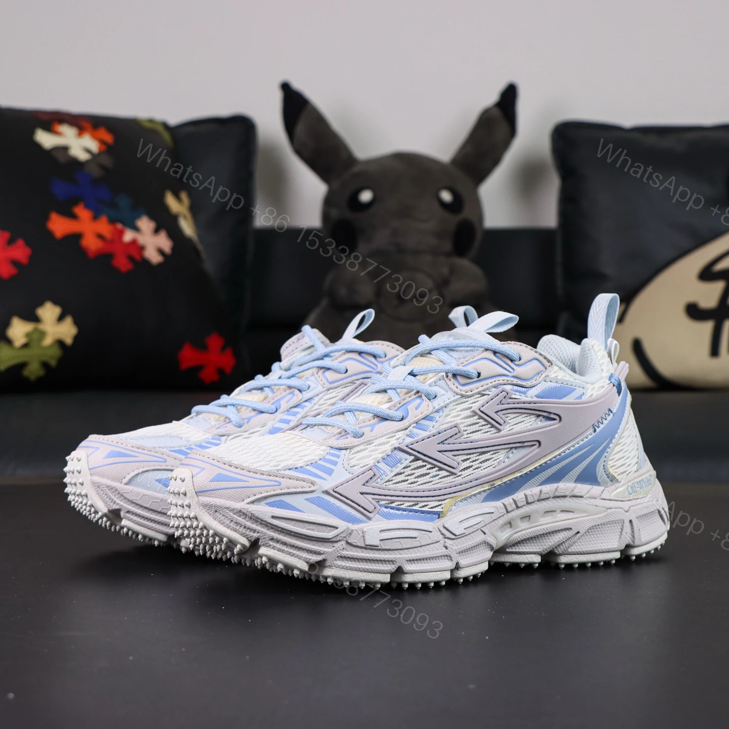 View 9 of Off White Be Right Back Light Blue Grey