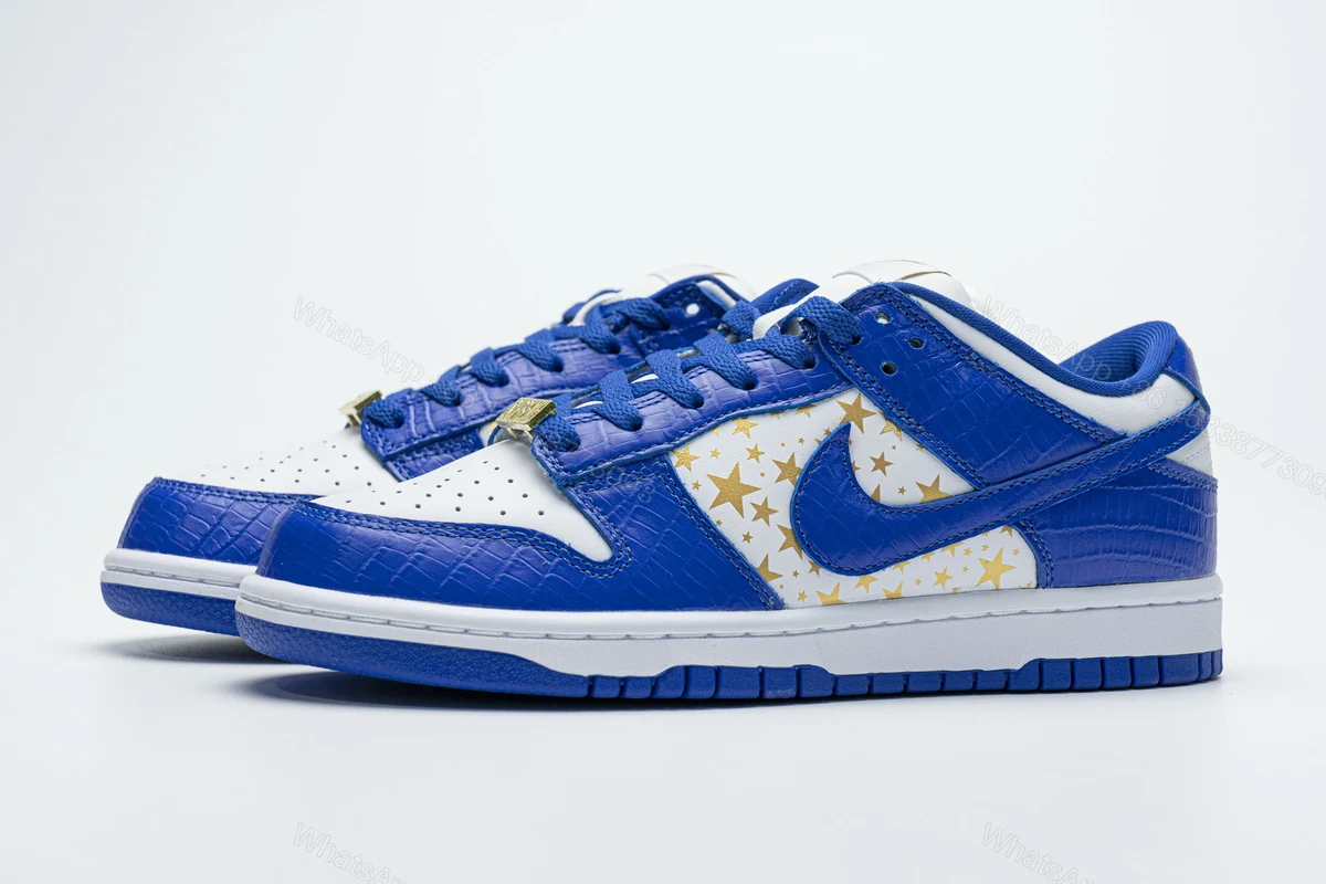 View 4 of Supreme x Nike SB Dunk Low "Blue Stars” DH3228-100