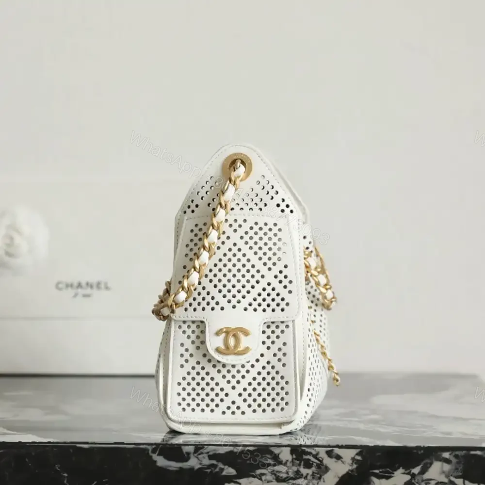 View 3 of 高仿Chanel*26P/25Bag系列AS5631小牛皮鏤空單肩包白色免檢版