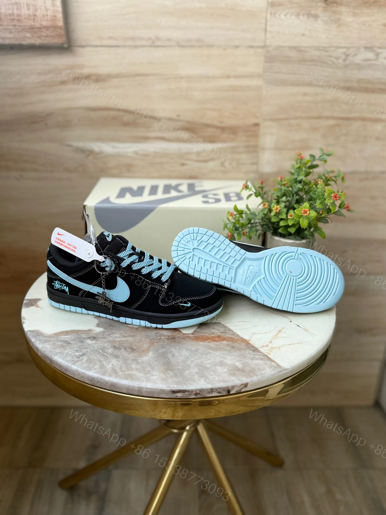 View 7 of FIRST COPY NIKE SB DUNK STUSSY BLACK WHITE 2025
