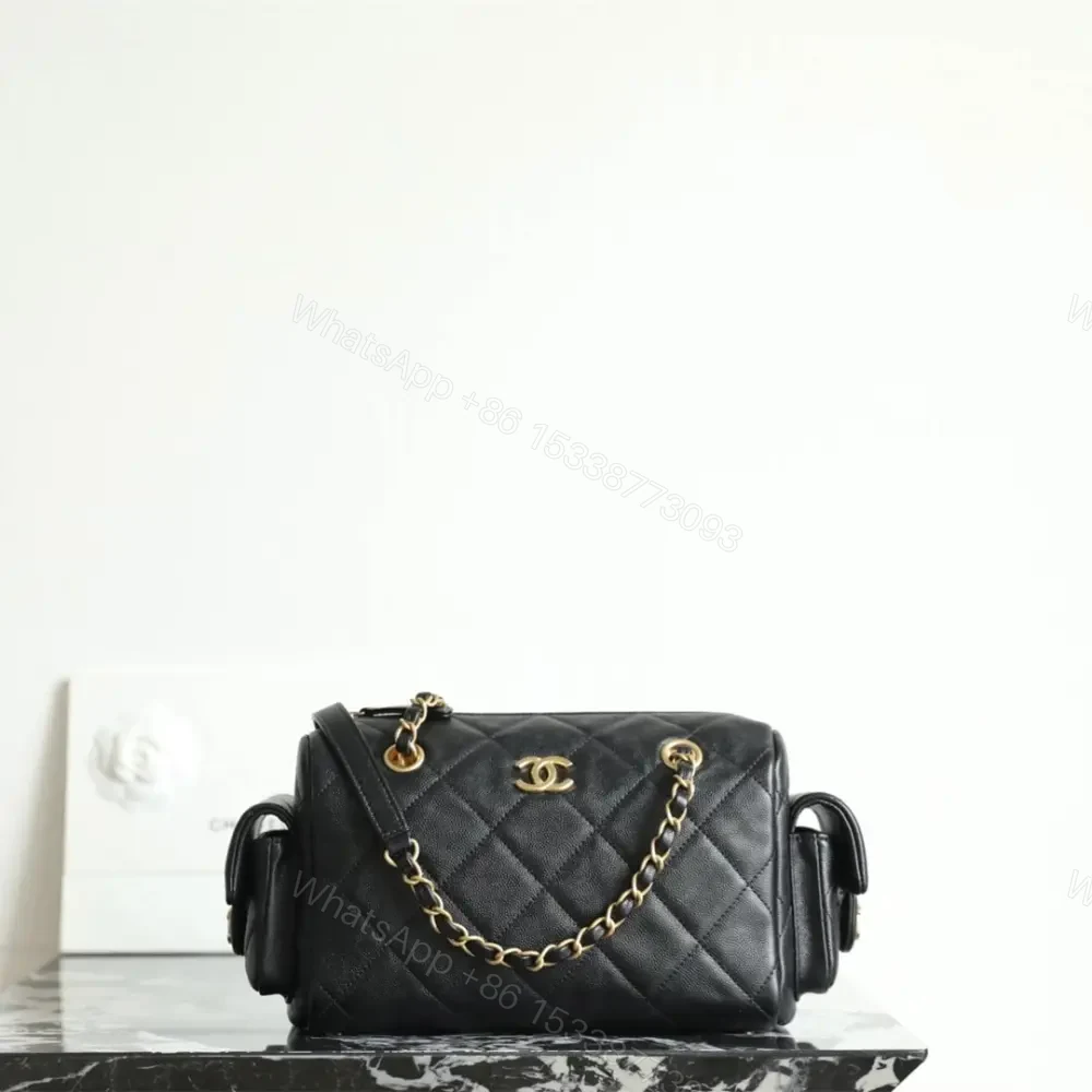 高仿Chanel*25K系列AS5792小牛皮腋下包黑色小號免檢版 — view 1