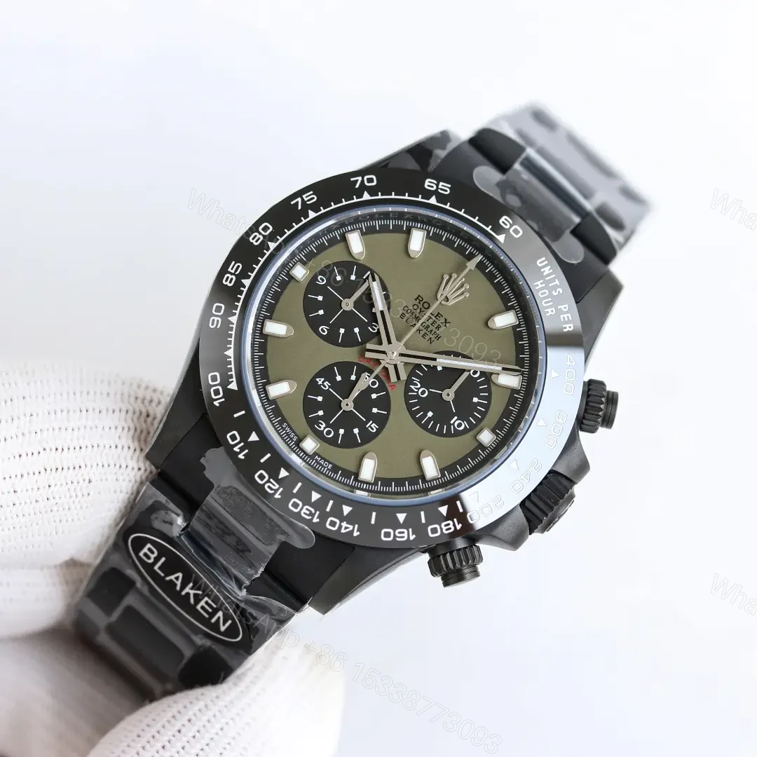 View 3 of Rolex Daytona Kashmir Green 40mm Black Oyster Bracelet Premium Edition ROLEX-DAYTONA-GRN-BLK-40