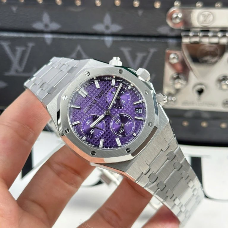 View 2 of Audemars Piguet Royal Oak 26240ST Super Clone Purple Dial