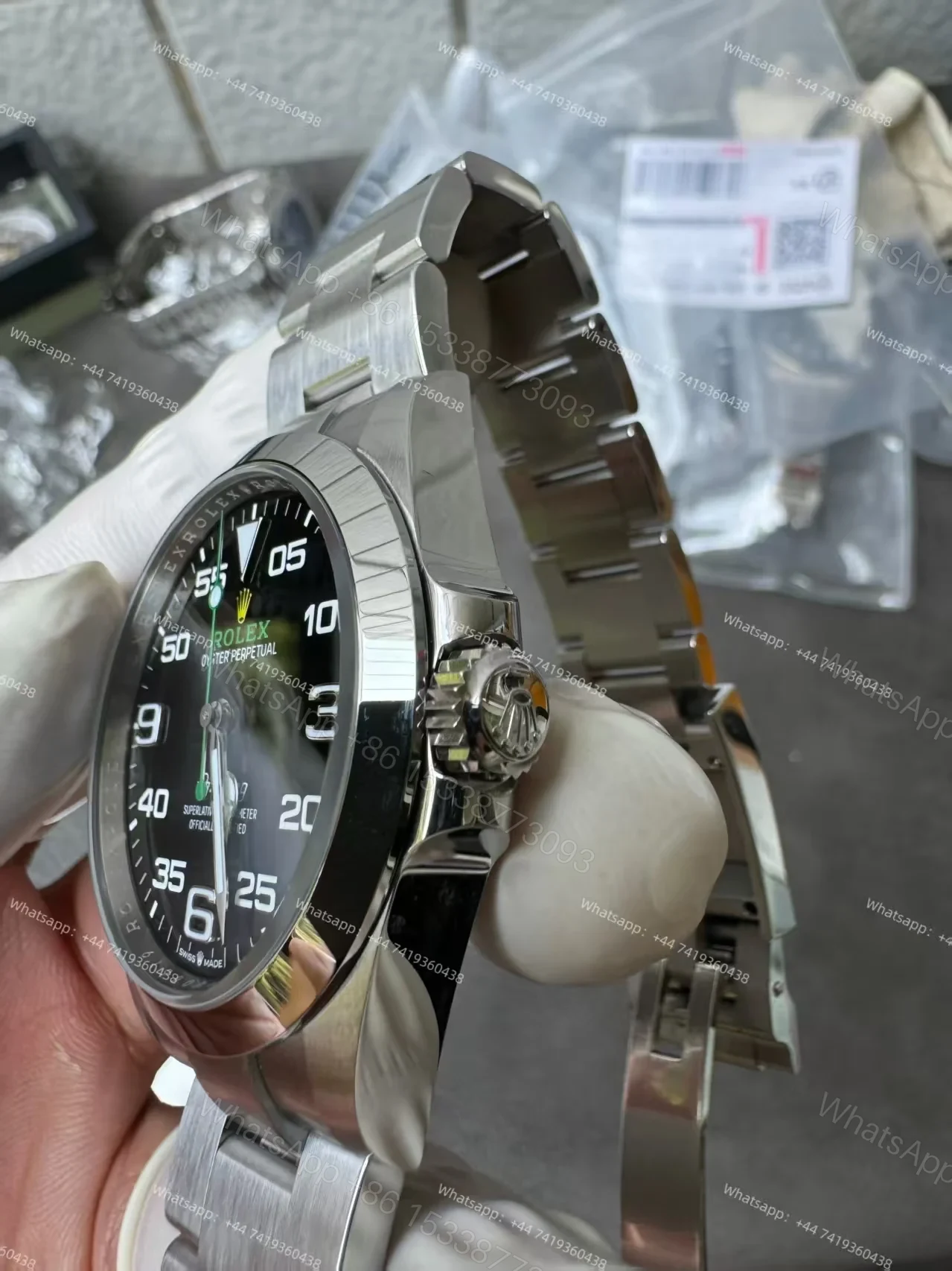 View 5 of Rolex Air-King M126900-0001 1:1 Replica Black Dial 40MM 3230 Movement Super Clone Watch