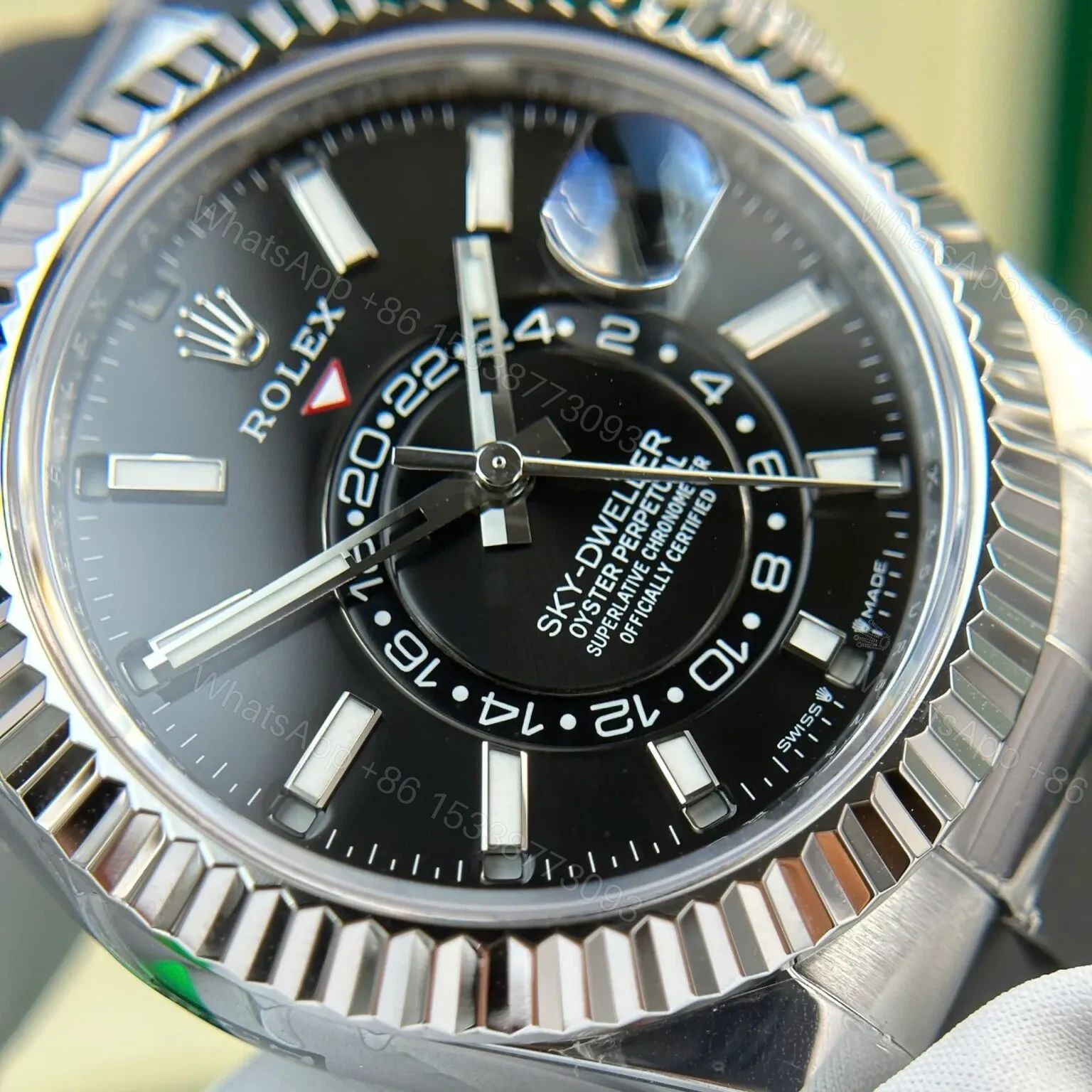 View 6 of Superclone Rolex Sky-Dweller Bright black Dial 336239