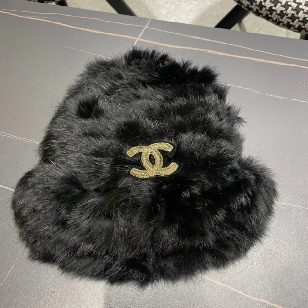 View 2 of Lux Fur-Trim Pom-Pom Bag Charm: Gold Emblem Accent