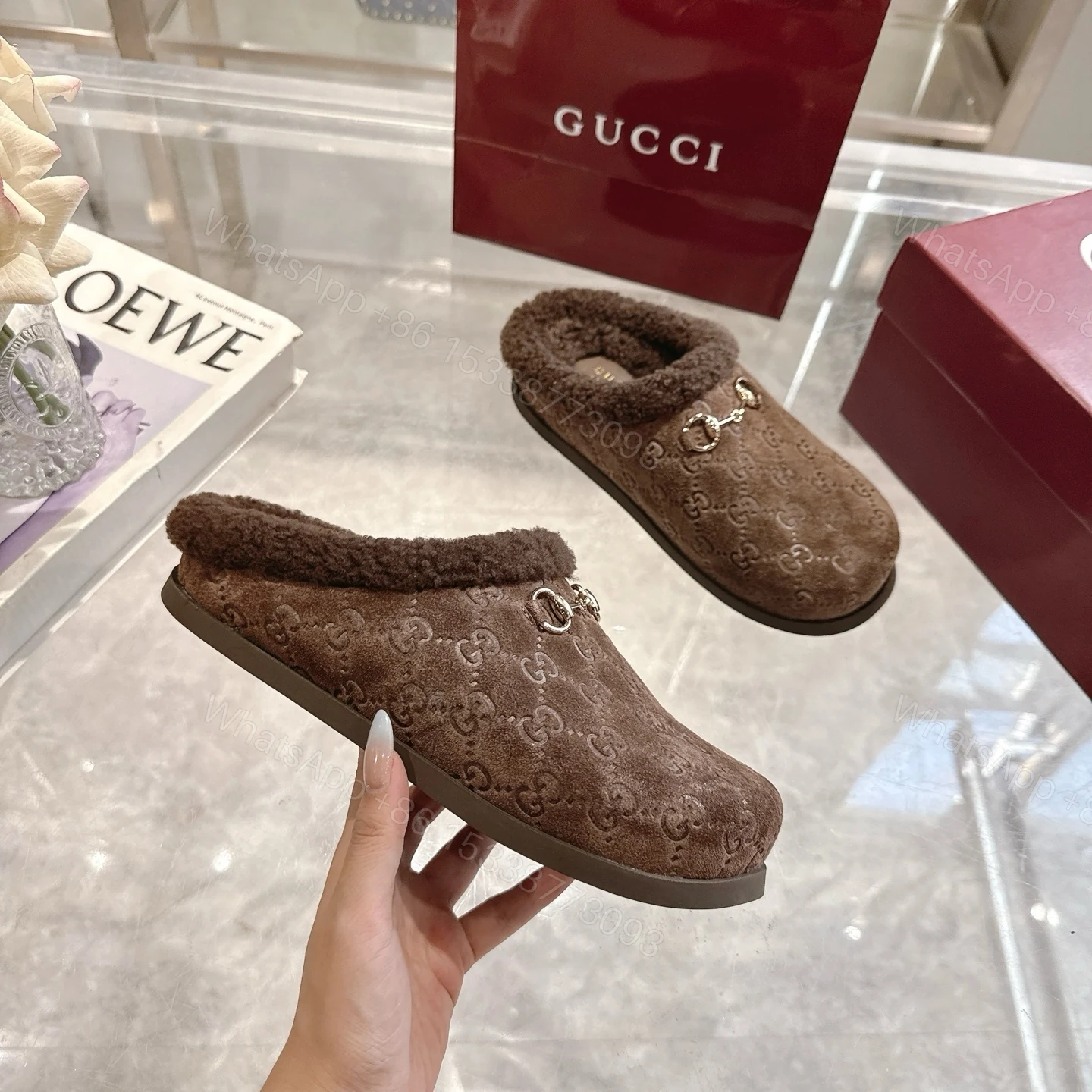 View 5 of Gucci Women Mule With Horsebit Dark Brown