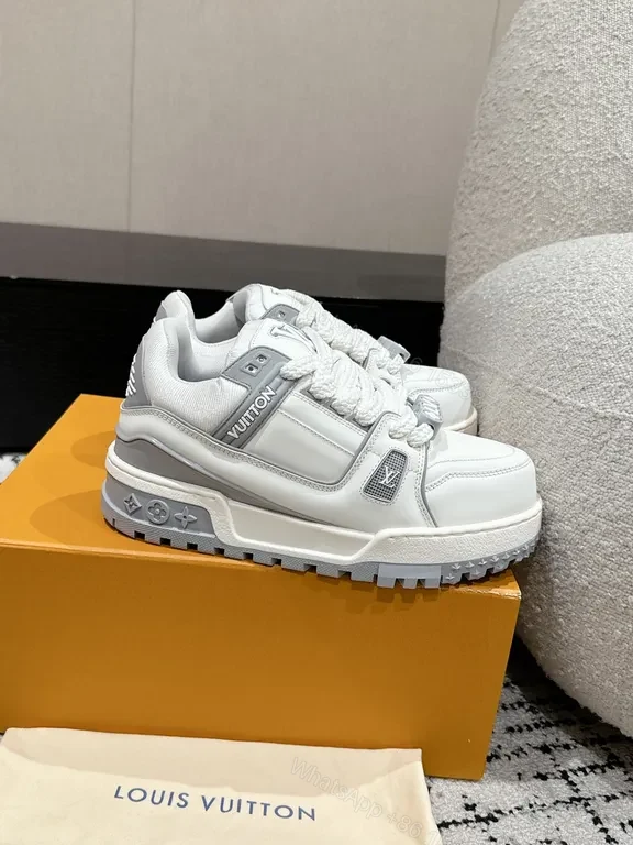 View 4 of Chunky LV-Inspired High-Top Sneakers: All-Day Comfort