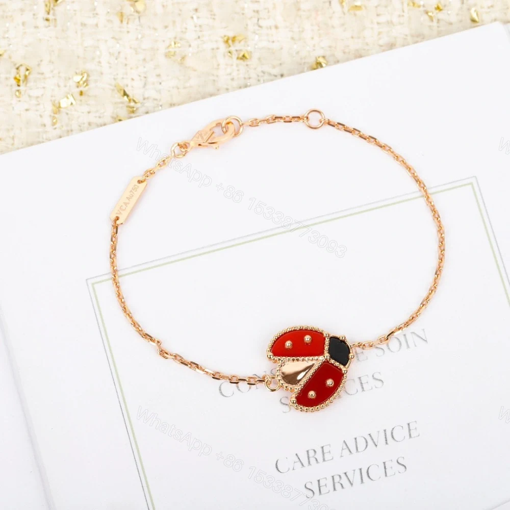 高仿首飾VanCleef&Arpels*RP7R100瓢蟲玫瑰金手鏈 — view 1