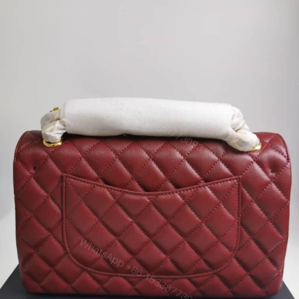 View 5 of Chanel Medium Classic Double Flap Burgundy Gold Hardware 25Cm