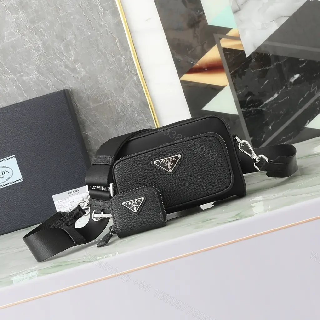 Black Textured Crossbody: Luxe-Detail Everyday Carry — view 1