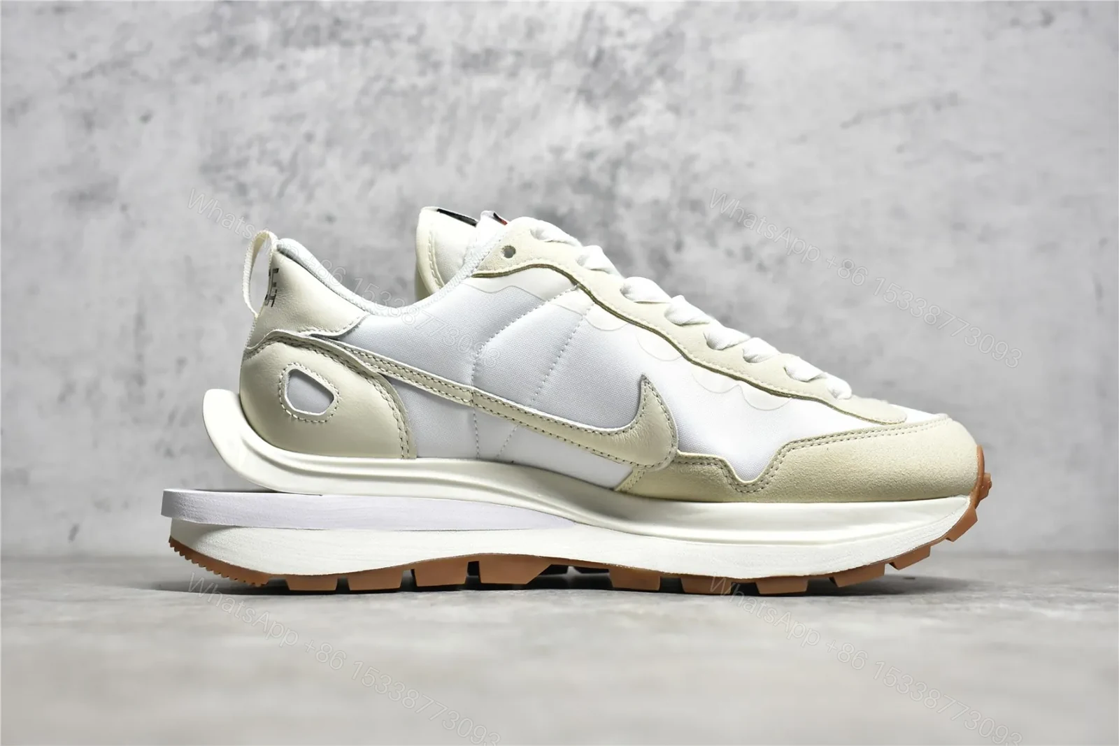 View 3 of Nike x Sacai VaporWaffle “Sail Gum” Replicas