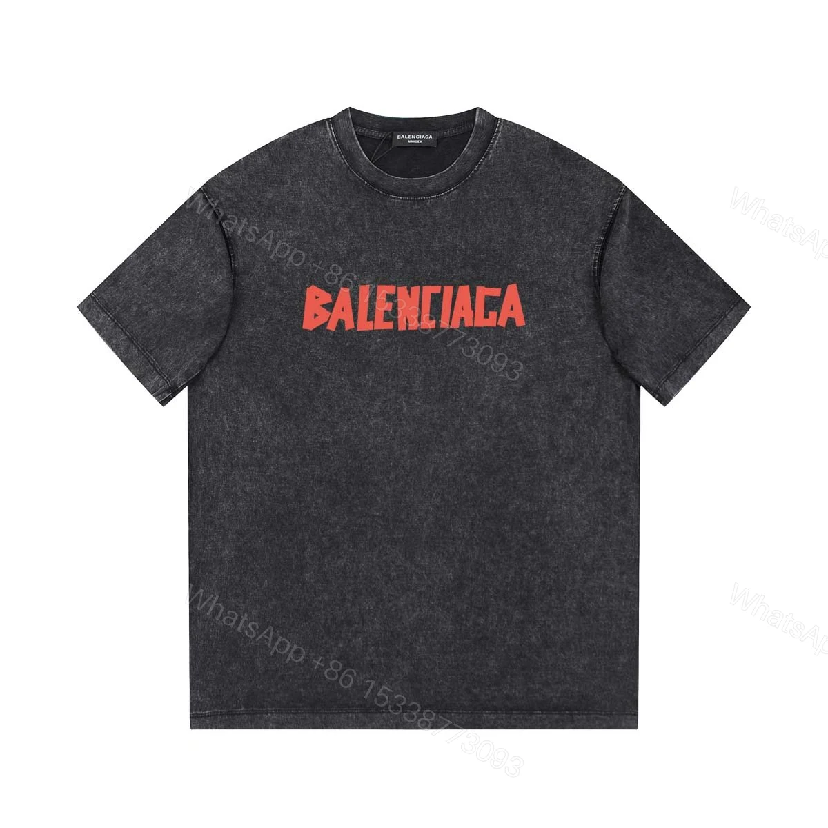 Balenciaga A貨 經典紅LOGO印花短袖T恤 潮流寬鬆版型 — view 1