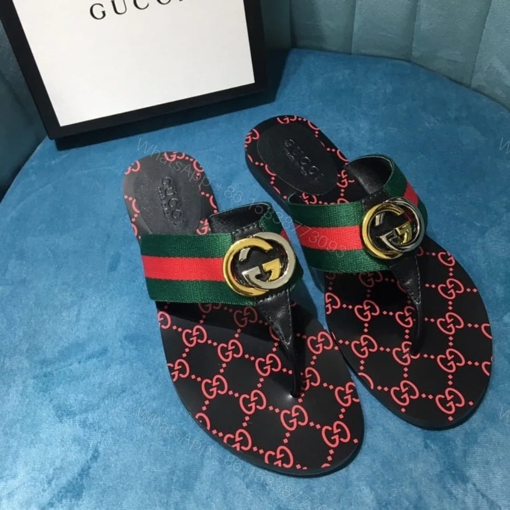 View 5 of Gucci GG Thong Web Sandal Black 612138 H9020 8476