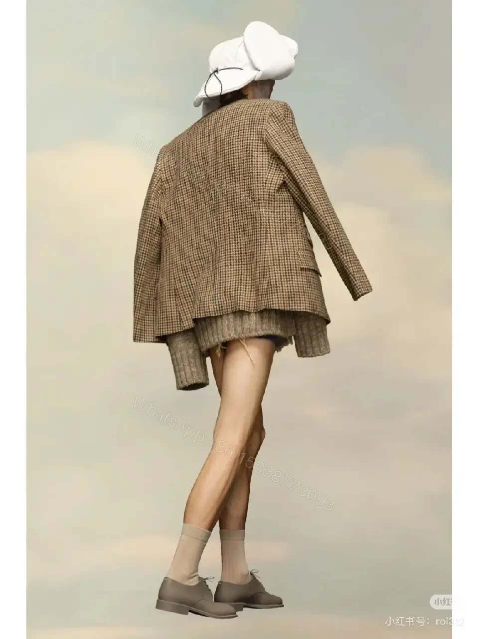 View 4 of Textured Check Blazer: Modern Tailoring with Supreme Comfort