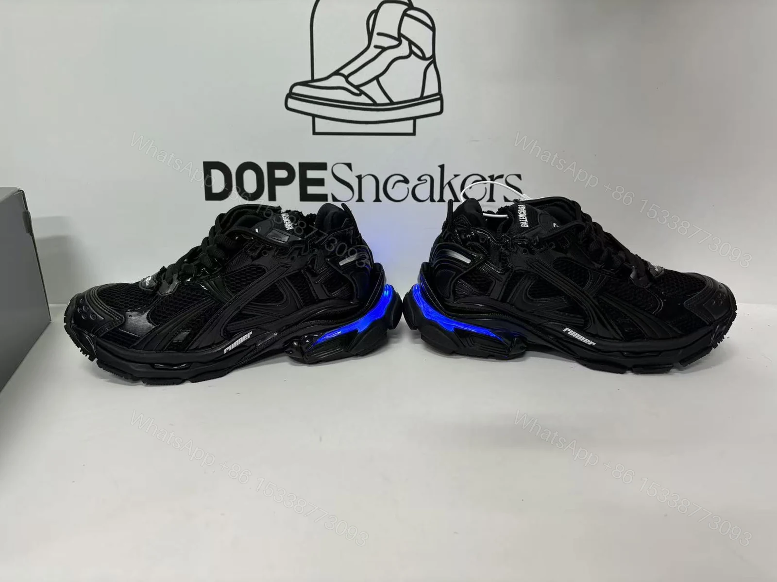 View 12 of Balenciaga RUNNER LED SNEAKER IN BLACK