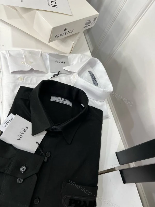 View 5 of PRADA IMPORTED MERCERISED LYCRA FABRIC FULL SLEEVE SHIRTS