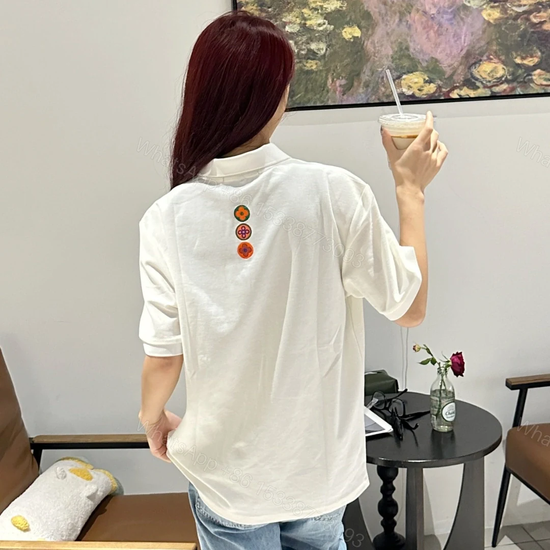 View 17 of 高仿LV*SS23系列1AFR0036彩標刺繡POLO衫白色