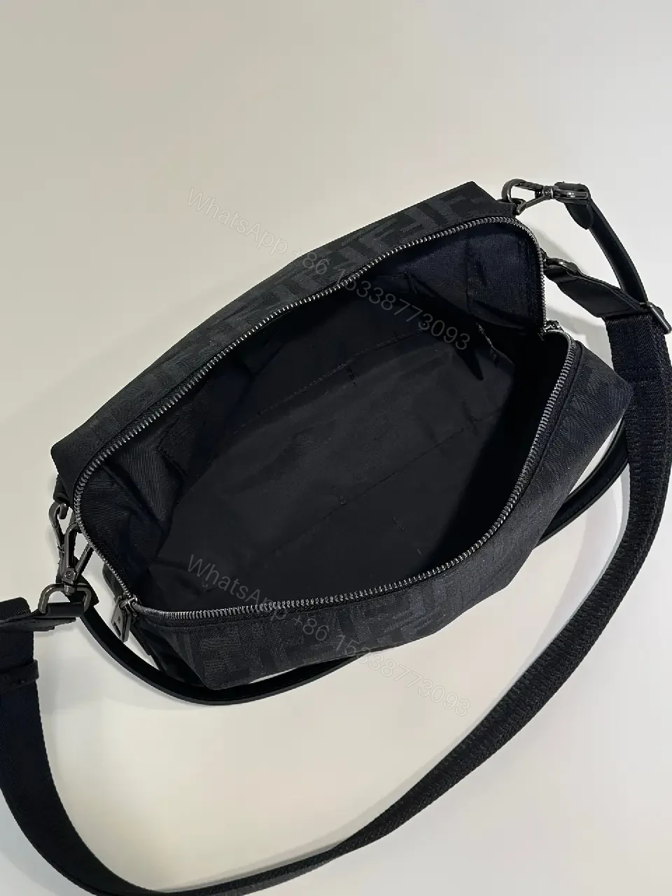 View 5 of Compact Luxury Crossbody: Monogram Texture Handbag