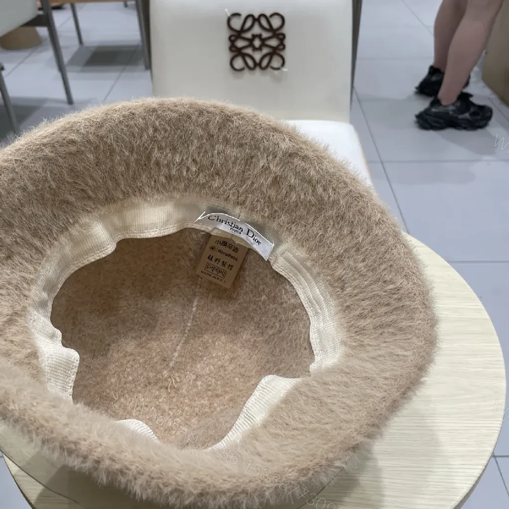 View 7 of Chic Plush Textured Bucket Hat with Luxe Plaque
