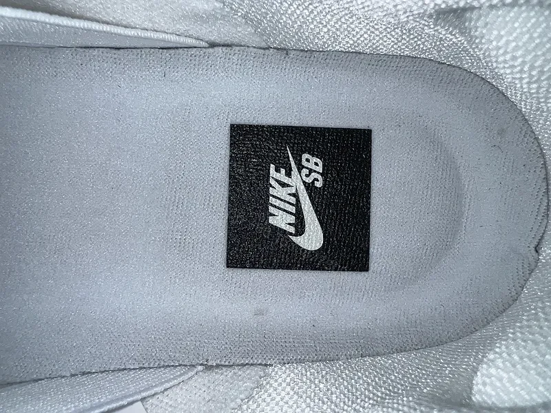 View 11 of Minimal White & Black Nike-Style Sneaker with Gum Sole
