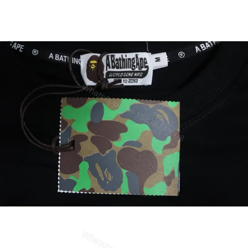 View 2 of Bape Monkey Print Crewneck Sweatshirt 'BlackBlue'