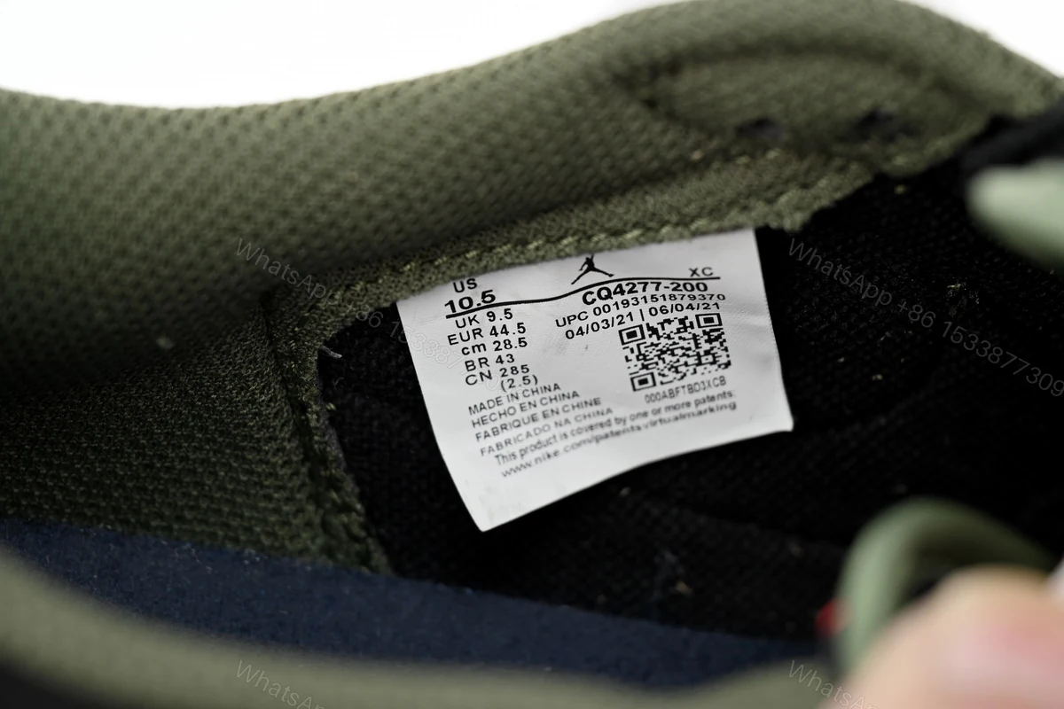 View 4 of Travis Scott x Air Jordan 1 Low Green Barb CQ4277-200