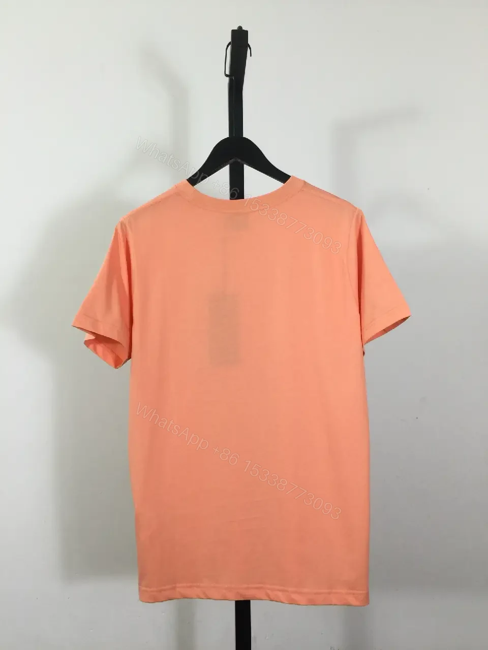 View 5 of Coral Cotton Tee — Minimal Dior Accent, Relaxed Fit, Breathable