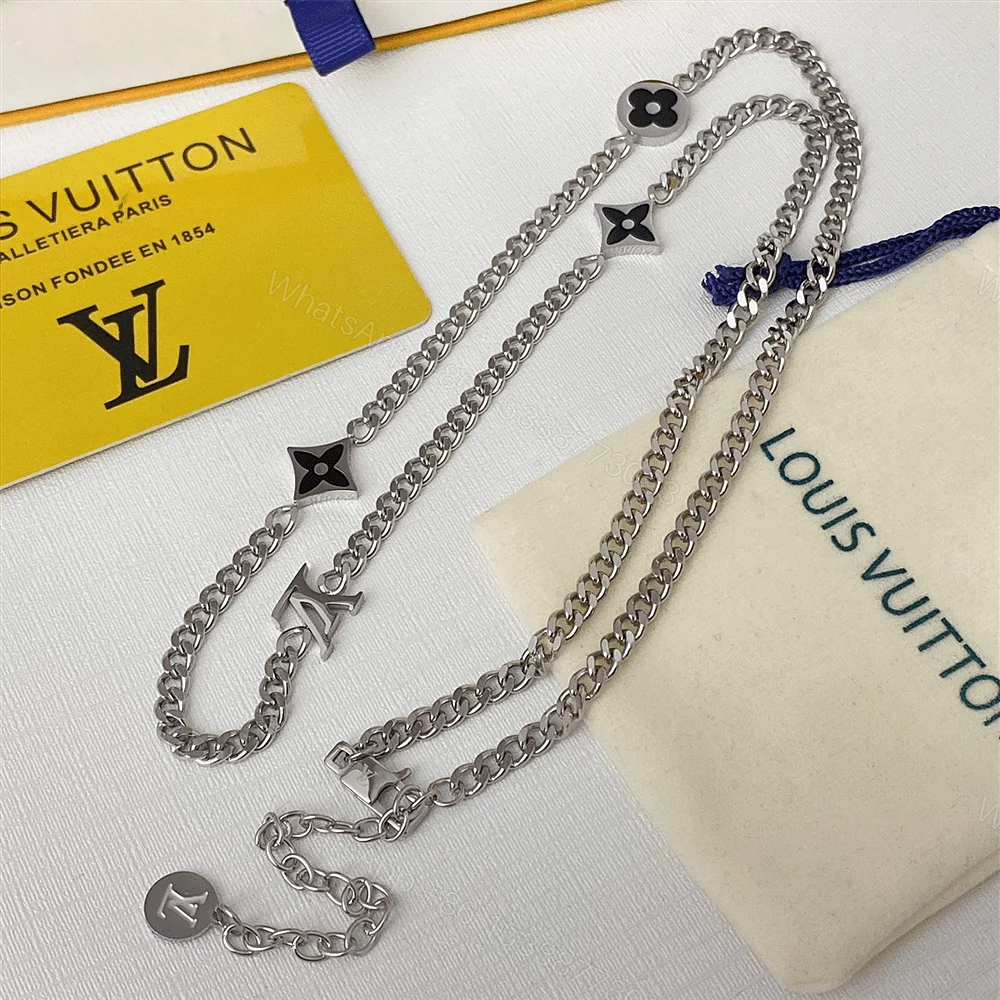 View 2 of LOUIS VUITTON LV SPIKE CHARMS NECKLACE SILVER M01717