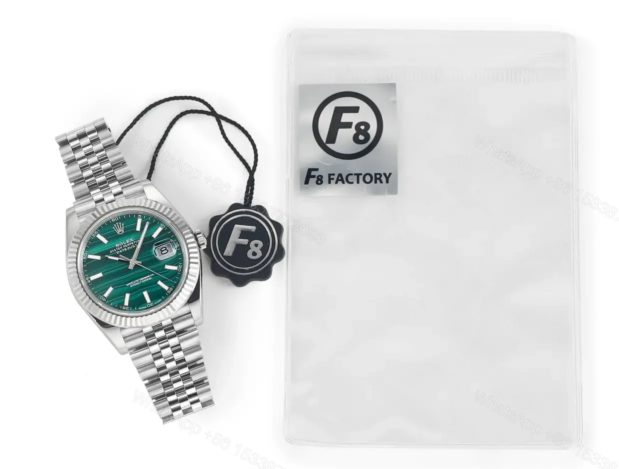 View 6 of Clean Factory – Rolex Custom Datejust 41 Green Malachite – Rolex Custom Datejust 41 Green Dial – Rolex Custom Datejust 41 Malachite Dial