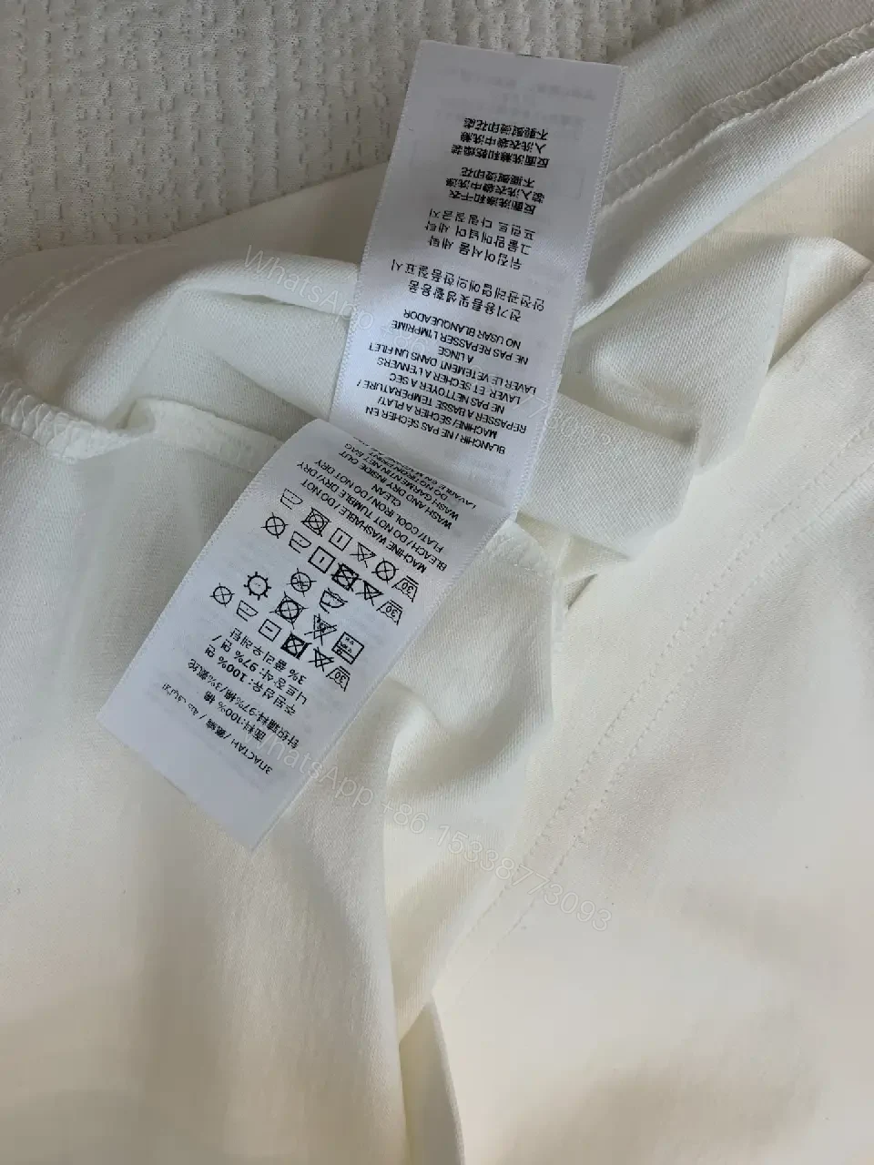 View 5 of White Cotton Tee with Subtle Embroidery, Minimalist Luxe, Essential Comfort