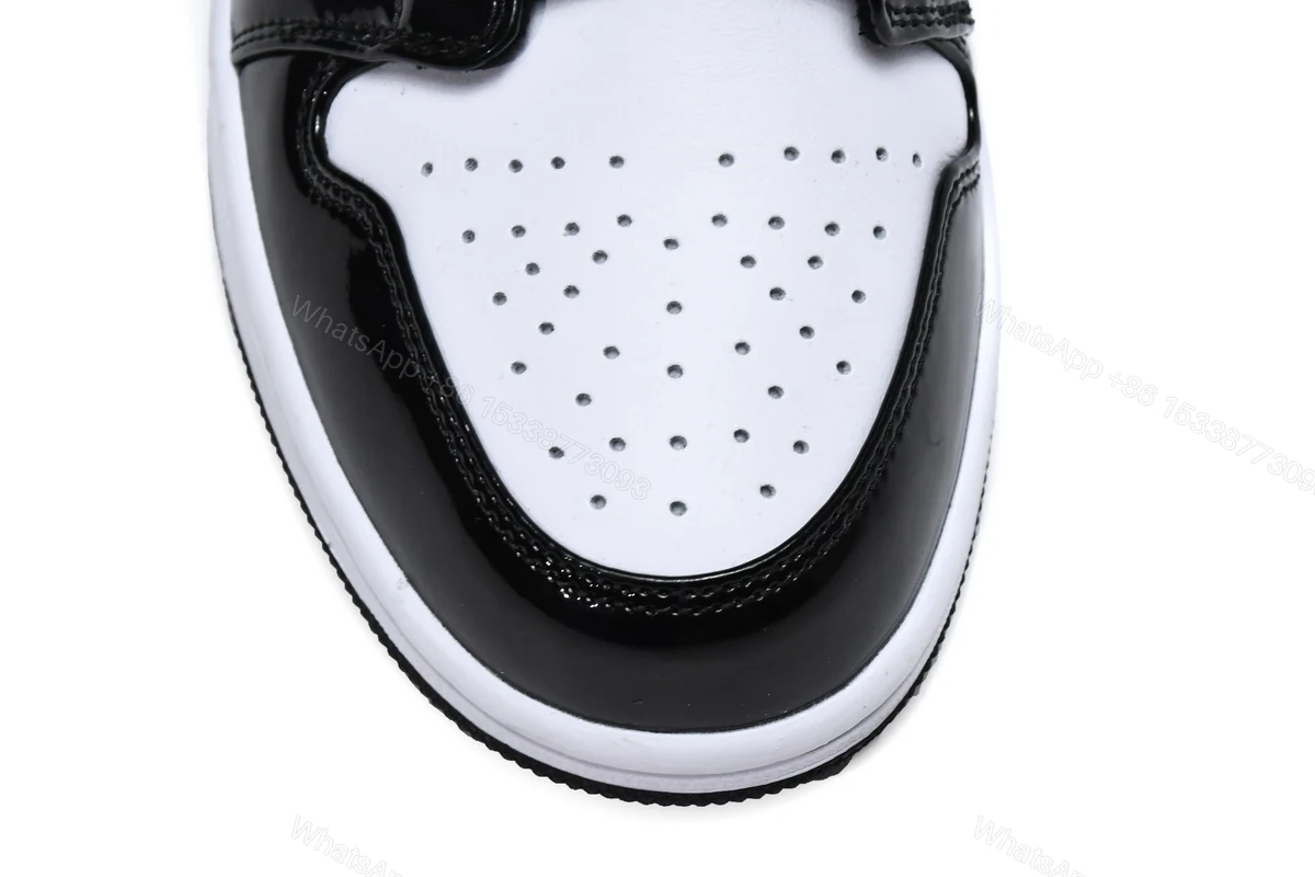 View 7 of Air Jordan 1 Mid Patent Black White Gold 852542-007