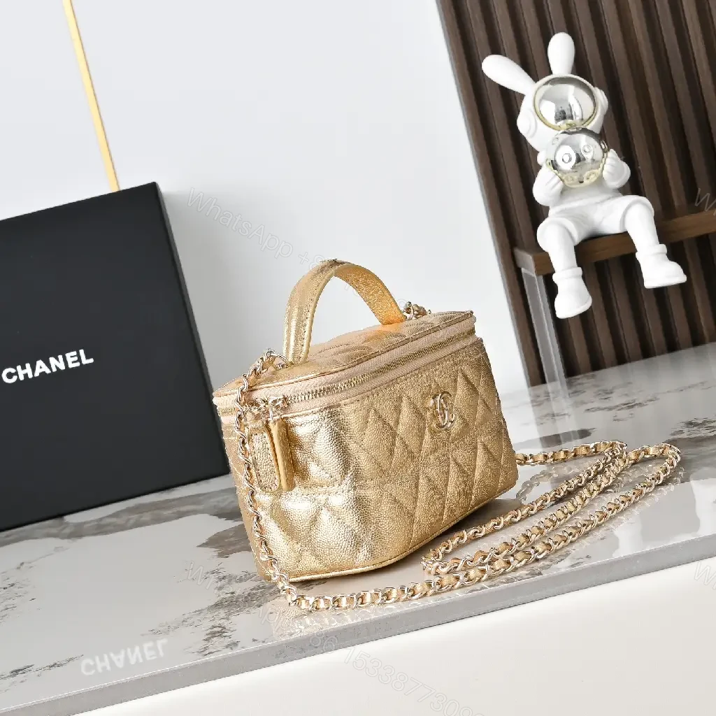 View 6 of Quilted Metallic Handbag: Compact Glamour, All-Day Versatility