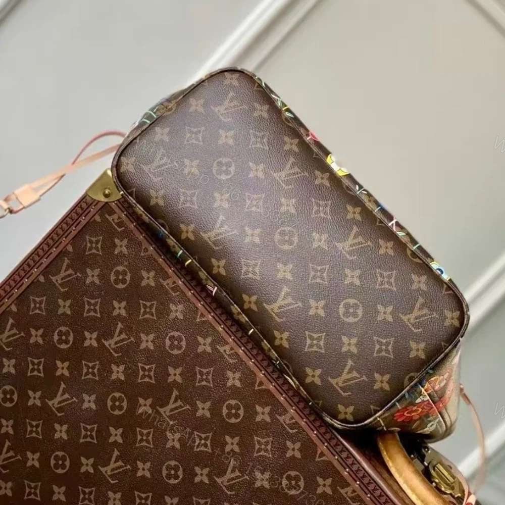 View 3 of Louis Vuitton X Takashi Murakami Neverfull MM Superflat Brown 32Cm