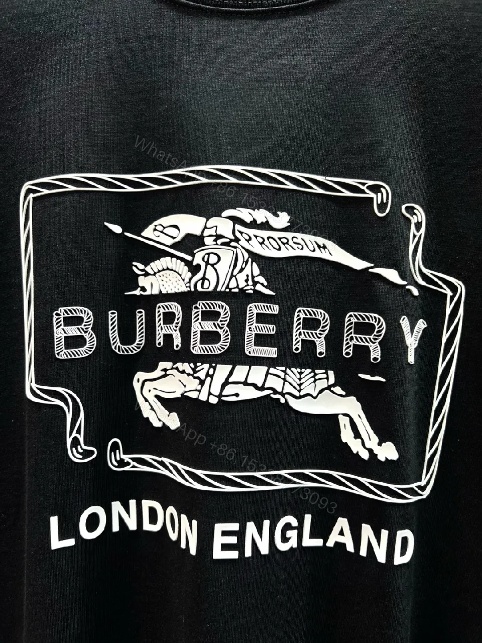 View 2 of Premium Cotton Graphic Tee - Black, Relaxed Fit, Bold Logo