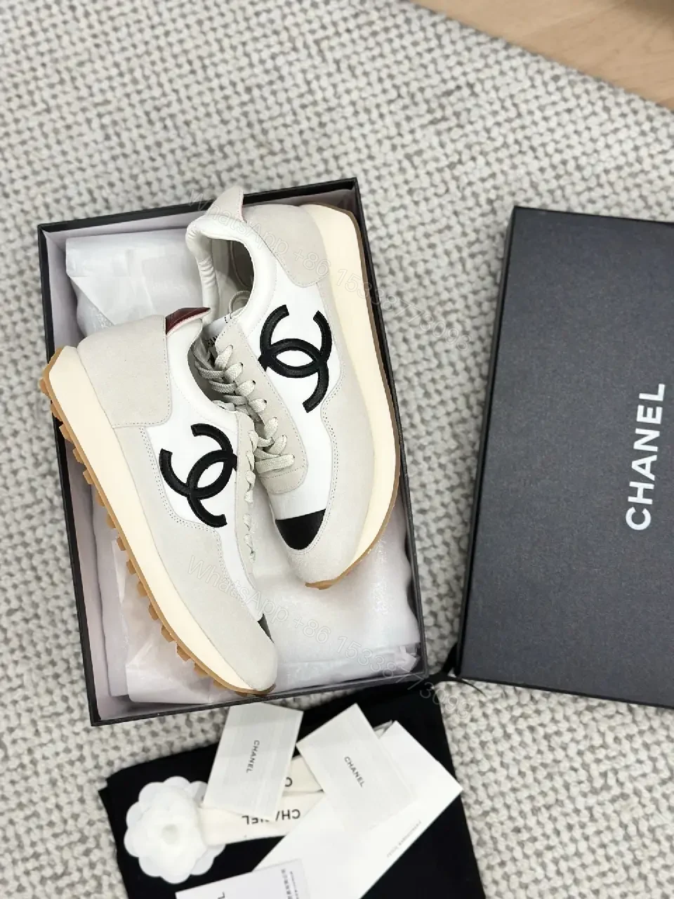 View 8 of Lux Suede-Leather High-Top Sneakers with Iconic Logo