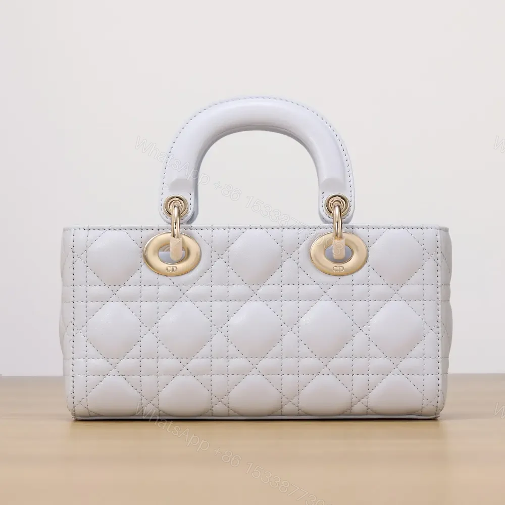 View 2 of 高仿Dior*LadyDJoy系列M0613M26Z小羊皮戴妃包淺藍色小號免檢版