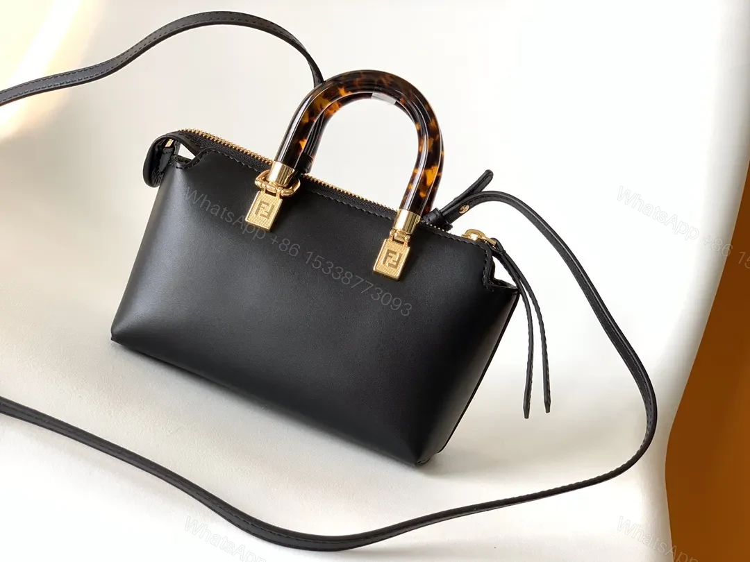 View 2 of Bold Logo, Leather, Minimalist, Gold Hardware Bag, Mini Bag