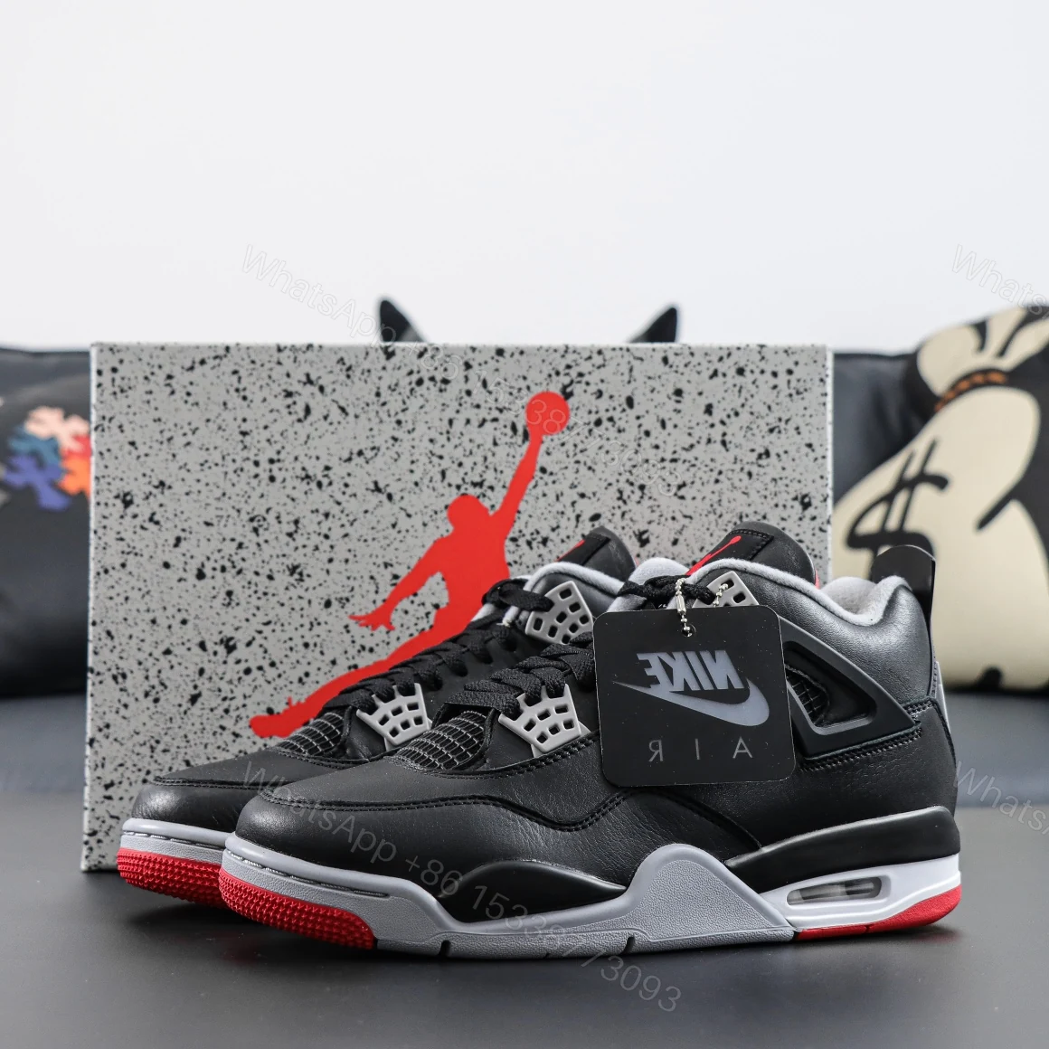 Air Jordan 4 Bred Reimagined Reps — view 1