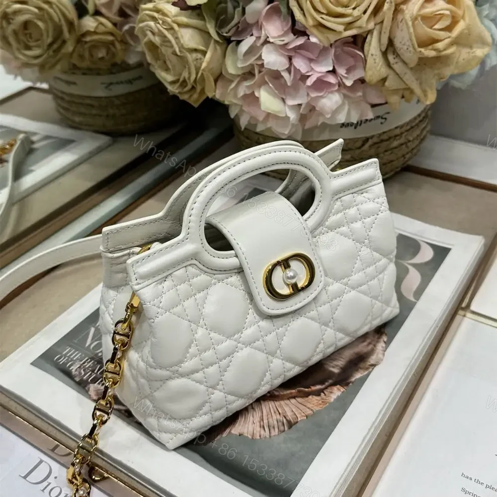 View 3 of 高仿Dior*JolieHandle系列S312M030環扣小羊皮手提包白色免檢版