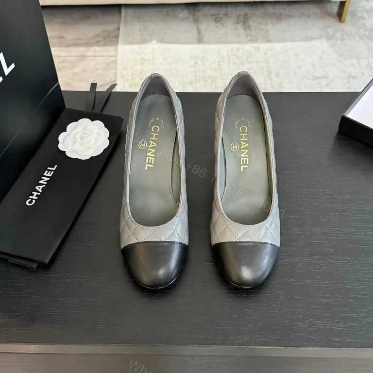 Quilted Cap-Toe Pumps â€” Chanel-Inspired Luxury Pumps — view 1