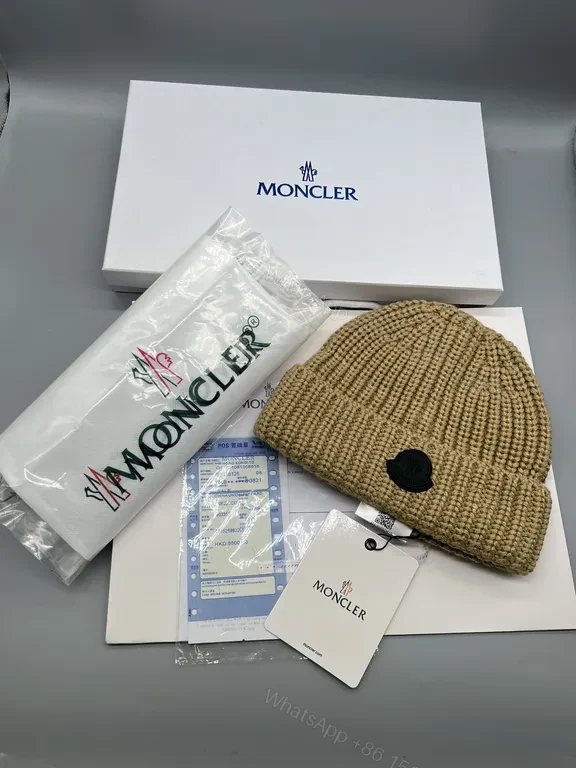 View 7 of Cream Knit Beanie with Signature Patch: Everyday Luxe Winter Accessory