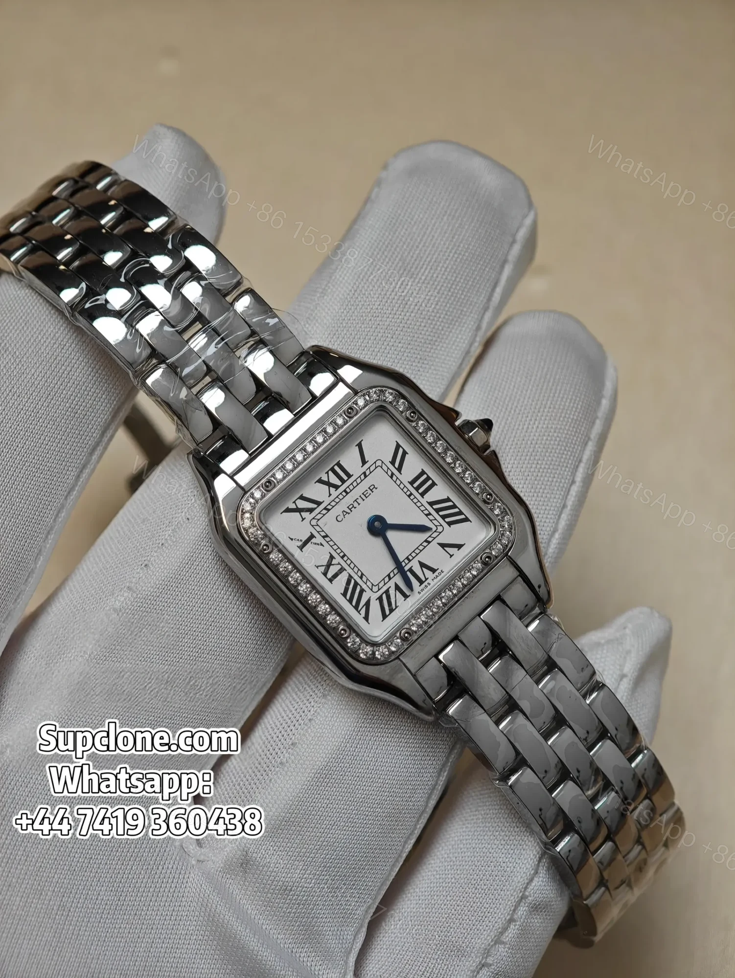 Cartier Panthere W4PN0016 30×23mm Super Clone Quartz Steel Watch — view 1